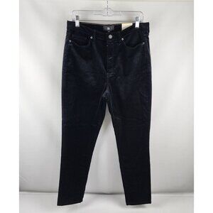 Banana Republic Pants Womens 31R Black Corduroy High Rise Skinny Fit (31x27) NWT